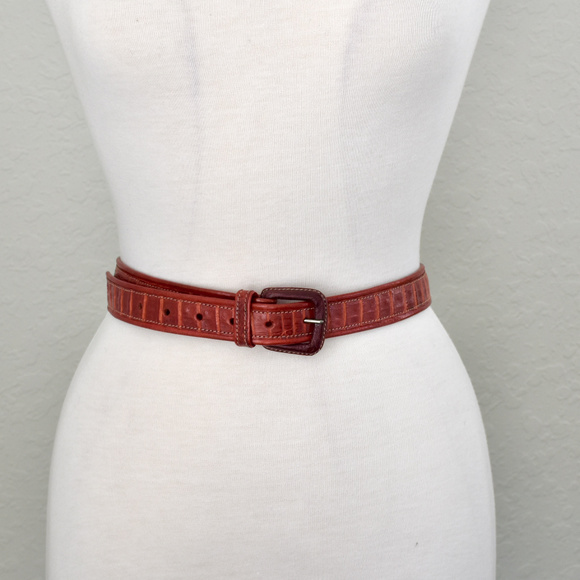 Crocodile Red Classic Belt main image 4